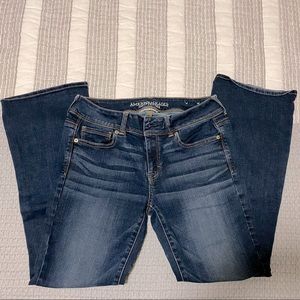 American Eagle Dark Blue AE KICK Boot Cut Jeans. Size: 10S. Perfection!